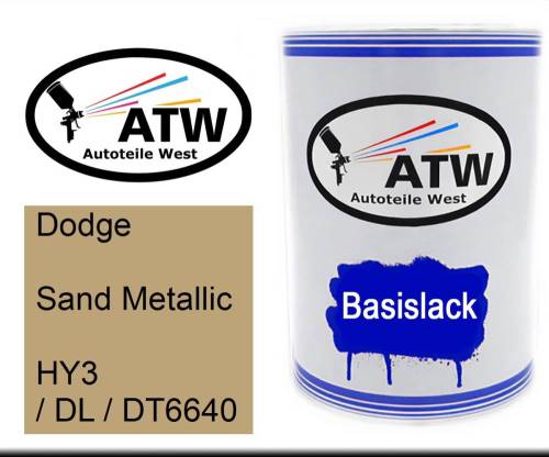 Dodge, Sand Metallic, HY3 / DL / DT6640: 500ml Lackdose, von ATW Autoteile West.